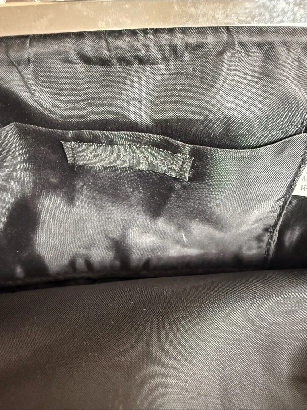Bijoux Terner Black Satin Evening Clutch with Silver Chain